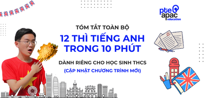 Tóm Tắt Toàn Bộ 12 Thì Tiếng Anh Trong 10 Phút – Dành Riêng Cho Học Sinh THCS